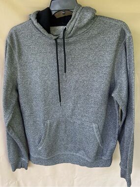 Men's Heather Gray Hooded Pullover Sweatshirt